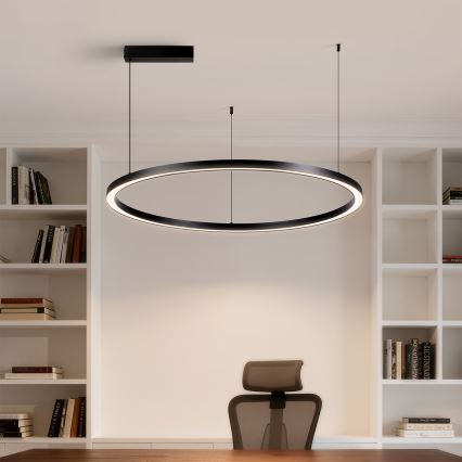 Brilagi - PORTOFINO hämardatav LED-rippvalgusti riputuskaabliga LED/60W/230V 3000-6000K läbimõõt 80 cm must + kaugjuhtimispult