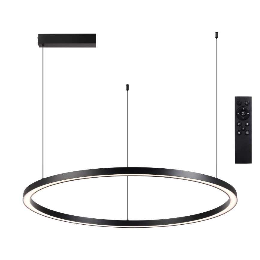 Brilagi - PORTOFINO hämardatav LED-rippvalgusti riputuskaabliga LED/60W/230V 3000-6000K läbimõõt 80 cm must + kaugjuhtimispult