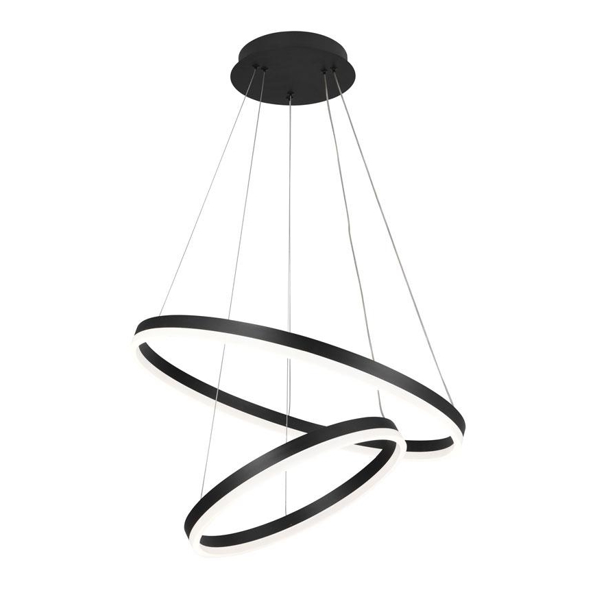 Brilagi - LED-hämardatav rippvalgusti kaablil CIRCLE LED/70W/230V 3000–6500K läbimõõt 60 cm must + kaugjuhtimispult