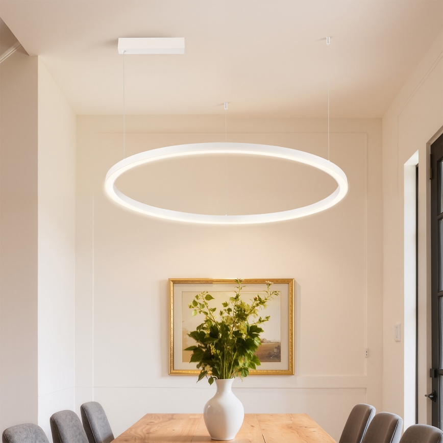Brilagi - LED-hämardatav rippvalgusti kaablil PORTOFINO LED/60W/230V 3000-6000K, läbimõõt 80 cm, valge + kaugjuhtimispult