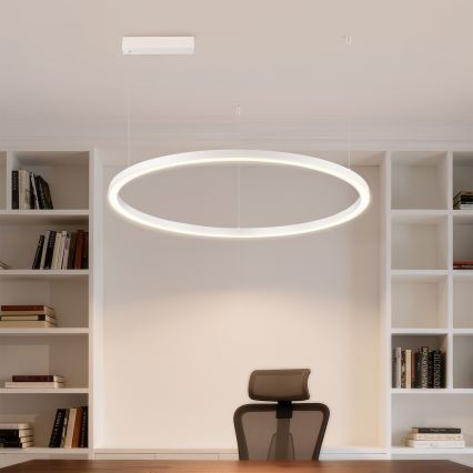 Brilagi - LED-hämardatav rippvalgusti kaablil PORTOFINO LED/60W/230V 3000-6000K, läbimõõt 80 cm, valge + kaugjuhtimispult