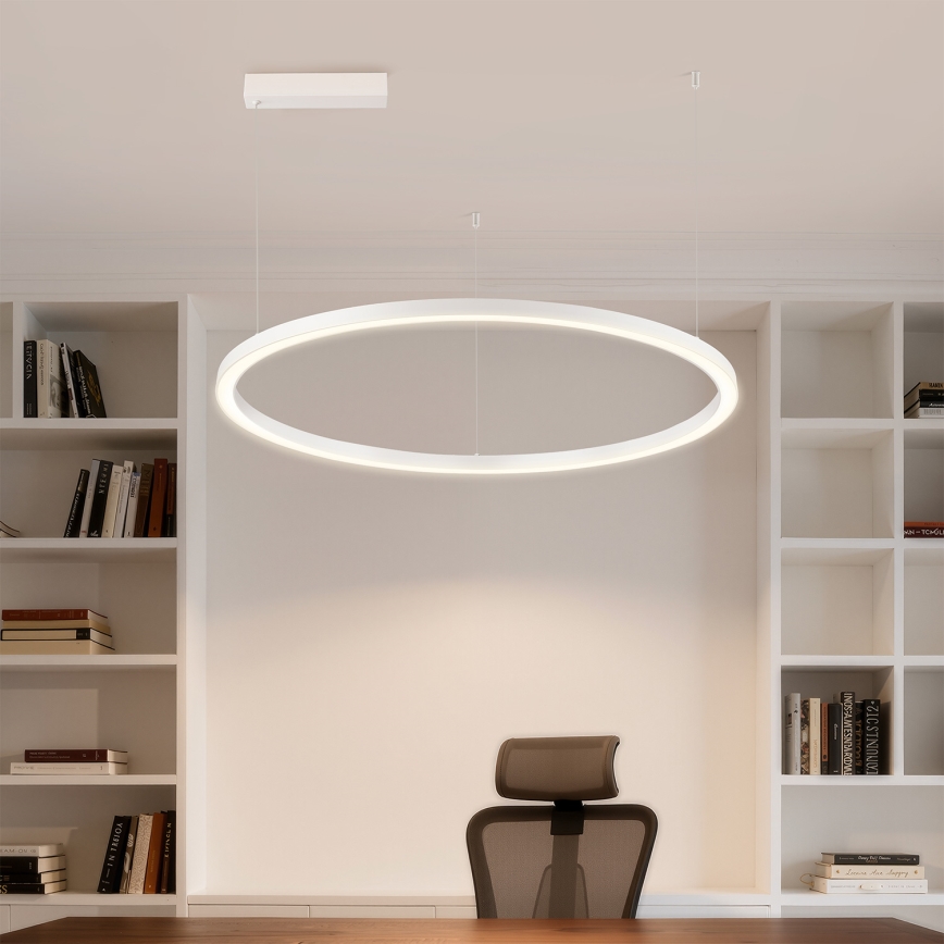 Brilagi - LED-hämardatav rippvalgusti kaablil PORTOFINO LED/60W/230V 3000-6000K, läbimõõt 80 cm, valge + kaugjuhtimispult