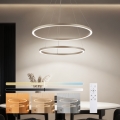 Brilagi - hämardatav LED-ripplühter kaabliga PORTOFINO LED/98W/230V 3000-6000K läbimõõt 80 cm beež + kaugjuhtimispult