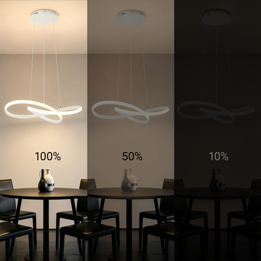 BRILAGI - LED hämardatav rippvalgusti INFINITY riputuskaabliga LED/55W/230V 3000-6000K 50x50 cm valge + kaugjuhtimispult