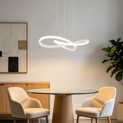 BRILAGI - LED hämardatav rippvalgusti INFINITY riputuskaabliga LED/55W/230V 3000-6000K 50x50 cm valge + kaugjuhtimispult