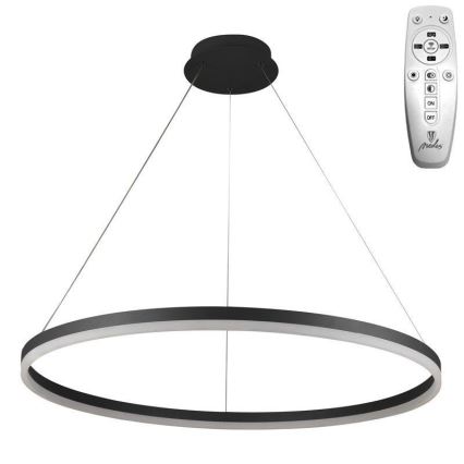 Brilagi - LED hämardatav rippvalgusti kaablil CIRCLE LED/55W/230V 3000-6500K läbimõõt 80 cm must + kaugjuhtimispult