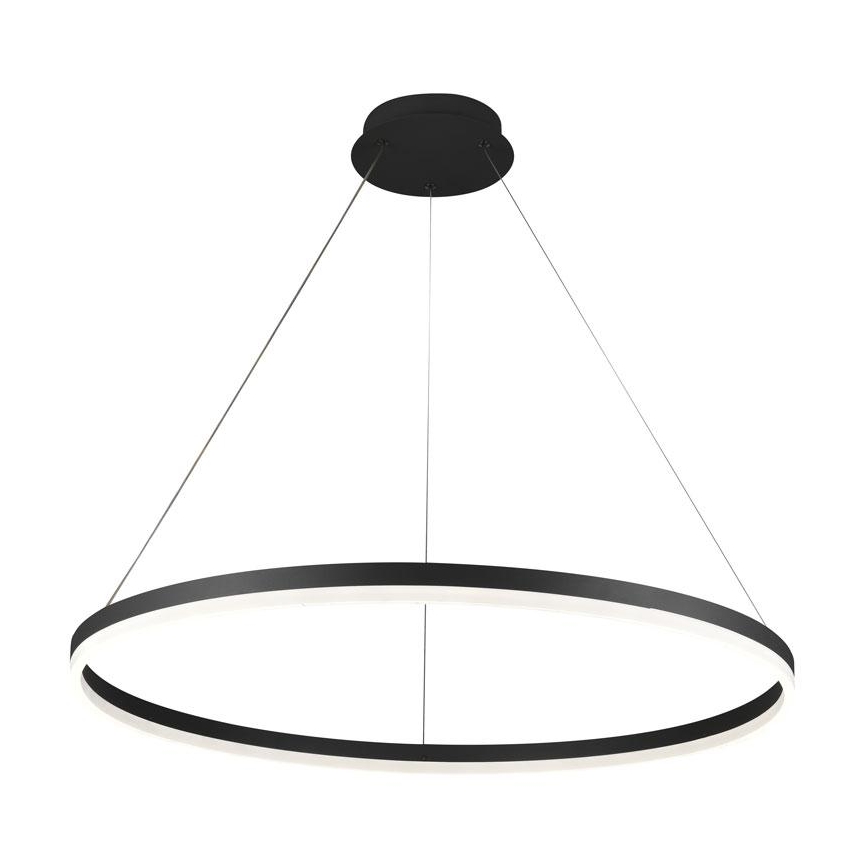 Brilagi - LED hämardatav rippvalgusti kaablil CIRCLE LED/55W/230V 3000-6500K läbimõõt 80 cm must + kaugjuhtimispult