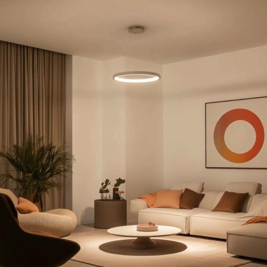 BRILAGI - LED hämardatav rippvalgusti kaabliga FALCON SLIM LED/42W/230V 3000-6500K läbimõõt 50 cm beež + kaugjuhtimispult