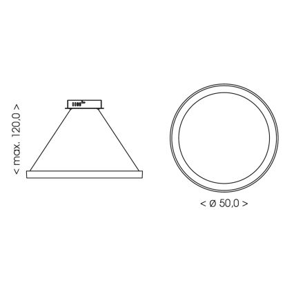 BRILAGI - LED hämardatav rippvalgusti kaabliga FALCON SLIM LED/42W/230V 3000-6500K läbimõõt 50 cm beež + kaugjuhtimispult