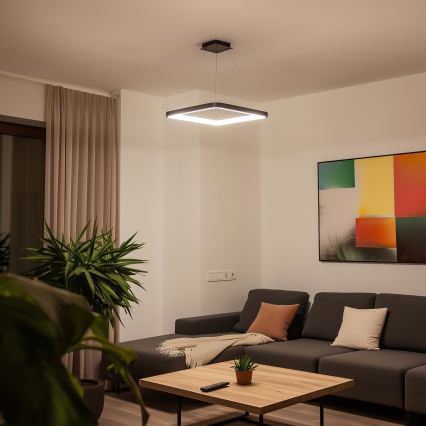 Brilagi - LED hämardatav kaabliga riputatav lühter FALCON SLIM LED/50W/230V 3000-6500K 50x50 cm must + kaugjuhtimispult