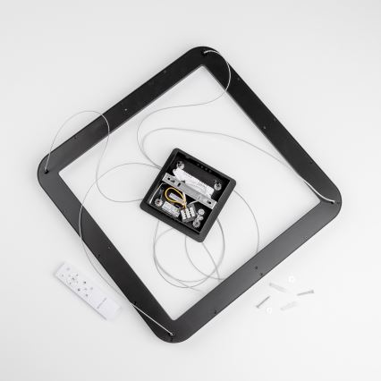 Brilagi - LED hämardatav kaabliga riputatav lühter FALCON SLIM LED/50W/230V 3000-6500K 50x50 cm must + kaugjuhtimispult