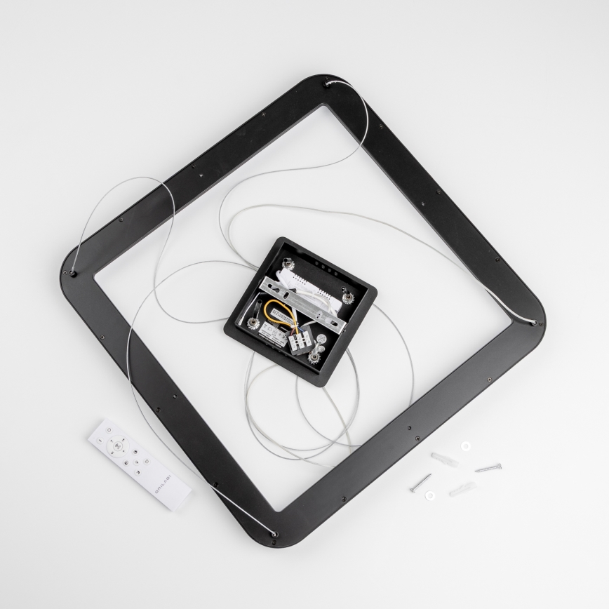 Brilagi - LED hämardatav kaabliga riputatav lühter FALCON SLIM LED/50W/230V 3000-6500K 50x50 cm must + kaugjuhtimispult