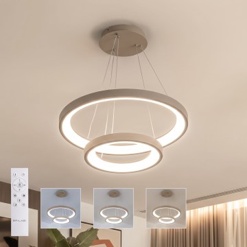 BRILAGI - Hämardatav LED-rippvalgusti kaabliga FALCON SLIM LED/68W/230V 3000-6500K läbimõõt 50 cm beež + kaugjuhtimispult