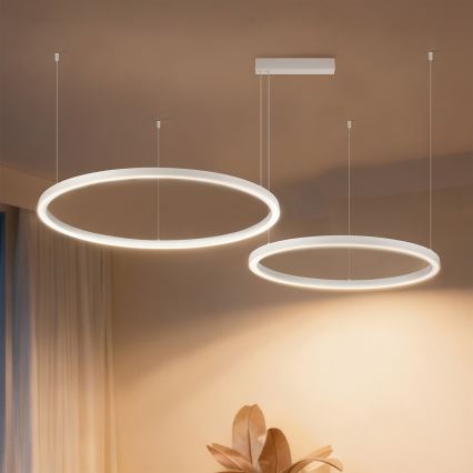 Brilagi - Hämardatav riputatav lühter kaabliga PORTOFINO LED/98W/230V 3000-6000K valge + kaugjuhtimispult