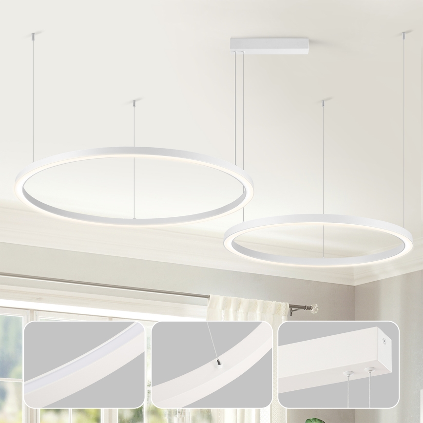 Brilagi - Hämardatav riputatav lühter kaabliga PORTOFINO LED/98W/230V 3000-6000K valge + kaugjuhtimispult
