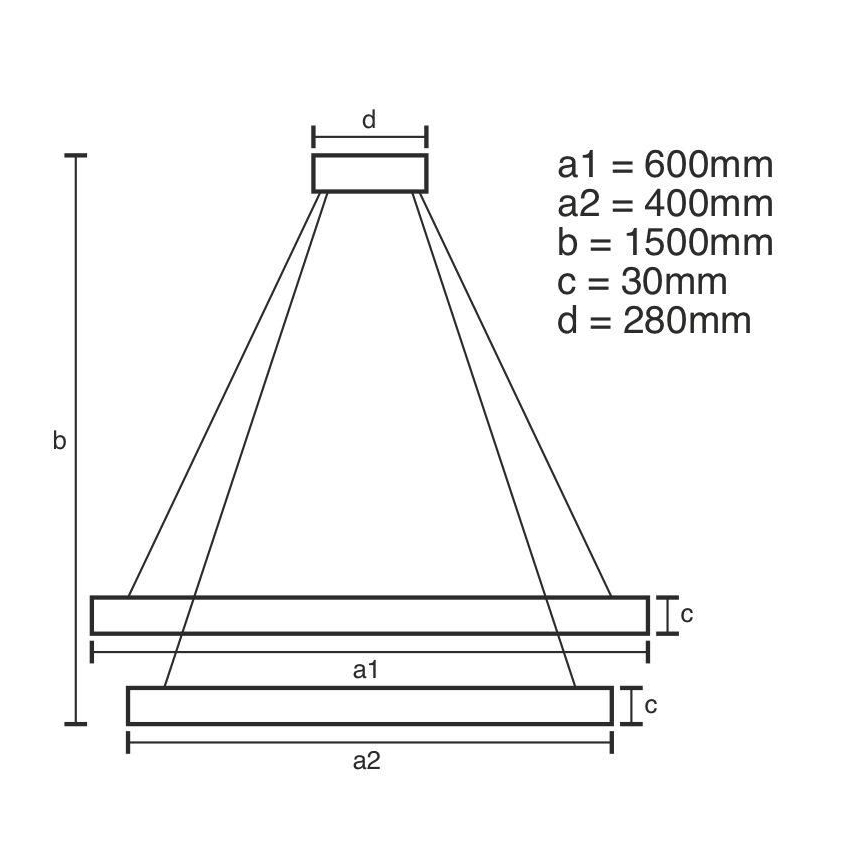 Brilagi - dimmendatav LED-rippvalgusti kaablil COSMOWAVE LED/115W/230V 3000-6500K + kaugjuhtimispult