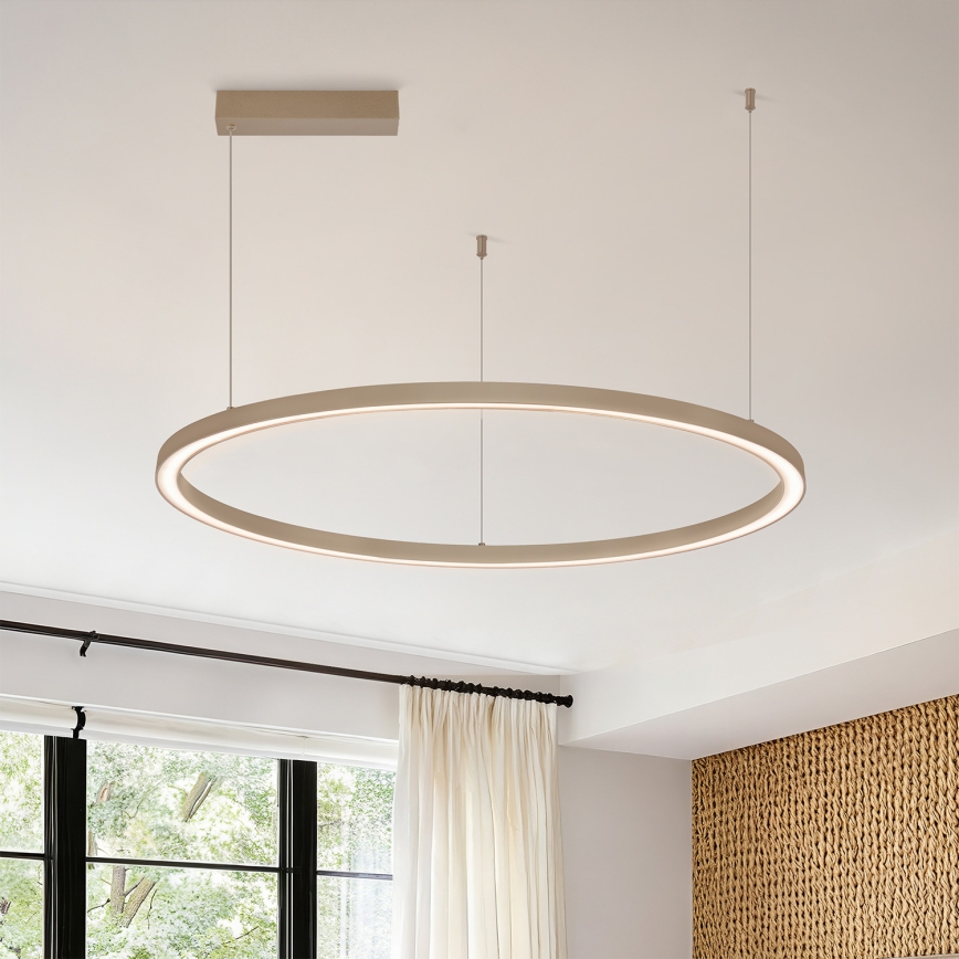 BRILAGI - LED-hämardatav rippvalgusti riputuskaabliga PORTOFINO LED/60W/230V 3000-6000K läbimõõt 80 cm beež + kaugjuhtimispult