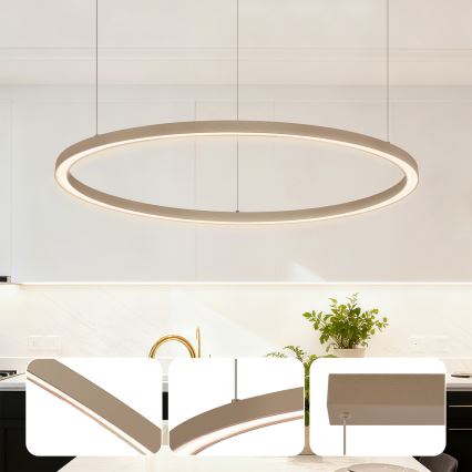 BRILAGI - LED-hämardatav rippvalgusti riputuskaabliga PORTOFINO LED/60W/230V 3000-6000K läbimõõt 80 cm beež + kaugjuhtimispult