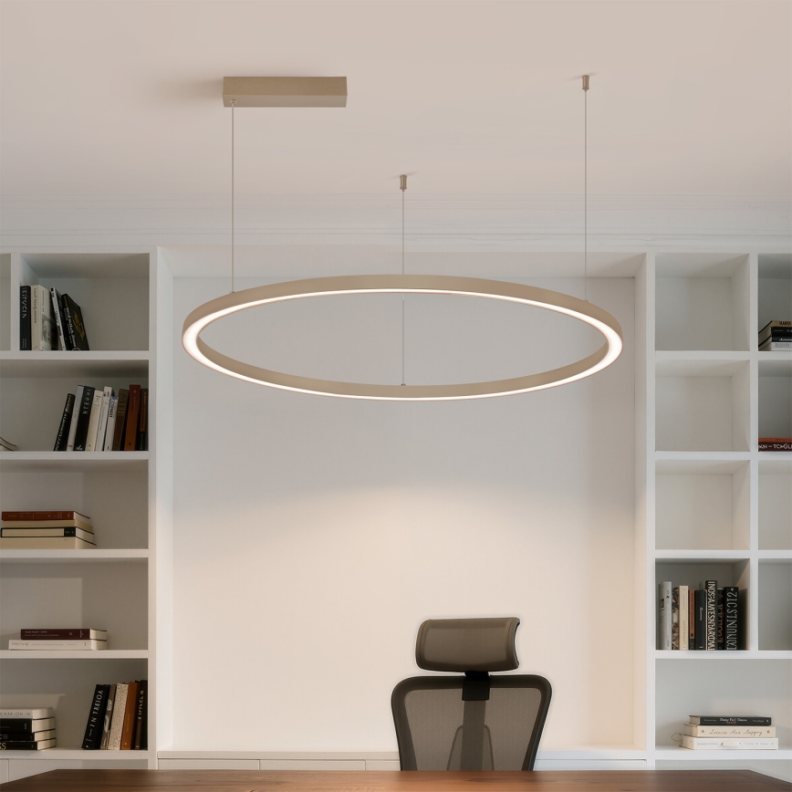 BRILAGI - LED-hämardatav rippvalgusti riputuskaabliga PORTOFINO LED/60W/230V 3000-6000K läbimõõt 80 cm beež + kaugjuhtimispult