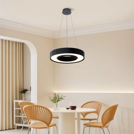 Brilagi - LUMIX LED hämardatav ripatsvalgusti kaablil, LED/48W/230V, 3000-6000K, must, läbimõõt 50 cm + kaugjuhtimispult