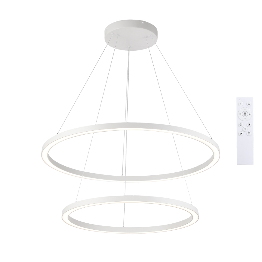 Brilagi - PORTOFINO LED hämardatav rippvalgusti kaablil, 98 W, 230 V, 3000–6000 K, Ø 80 cm, valge + kaugjuhtimispult