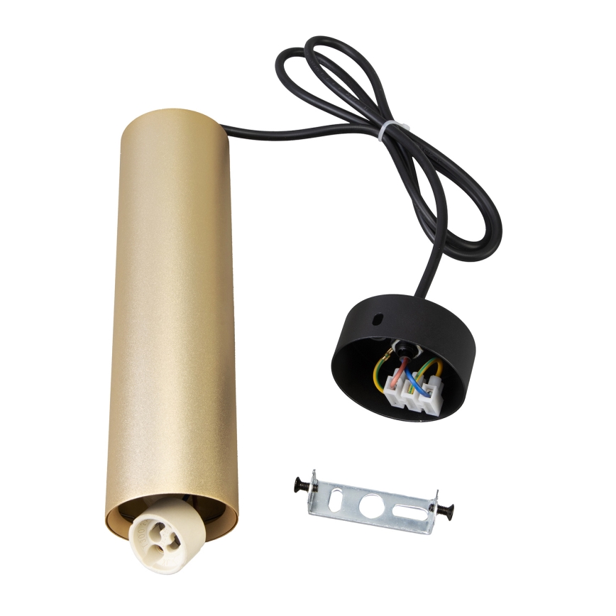 Brilagi - LED RGBW hämardatav rippvalgusti riputuskaabliga SELE 1xGU10/4,8W/230V 3000K must/kuldne + kaugjuhtimispult