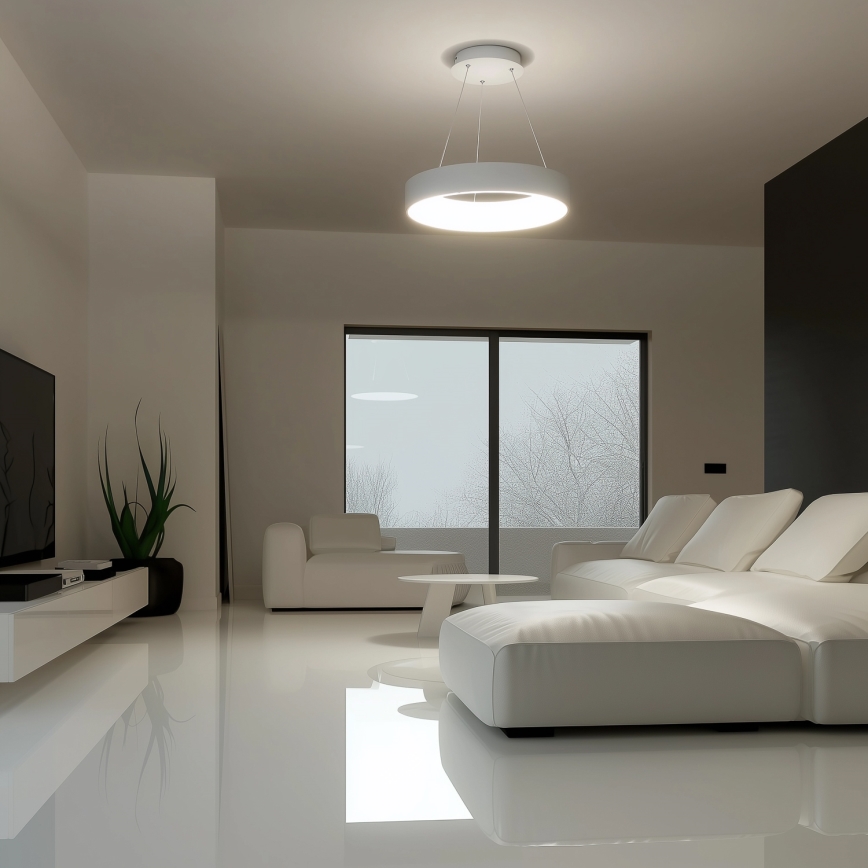 Brilagi - FALCON LED hämardatav rippvalgusti kaabliga LED/40W/230V 3000-6500K Ø45 cm valge + kaugjuhtimispult