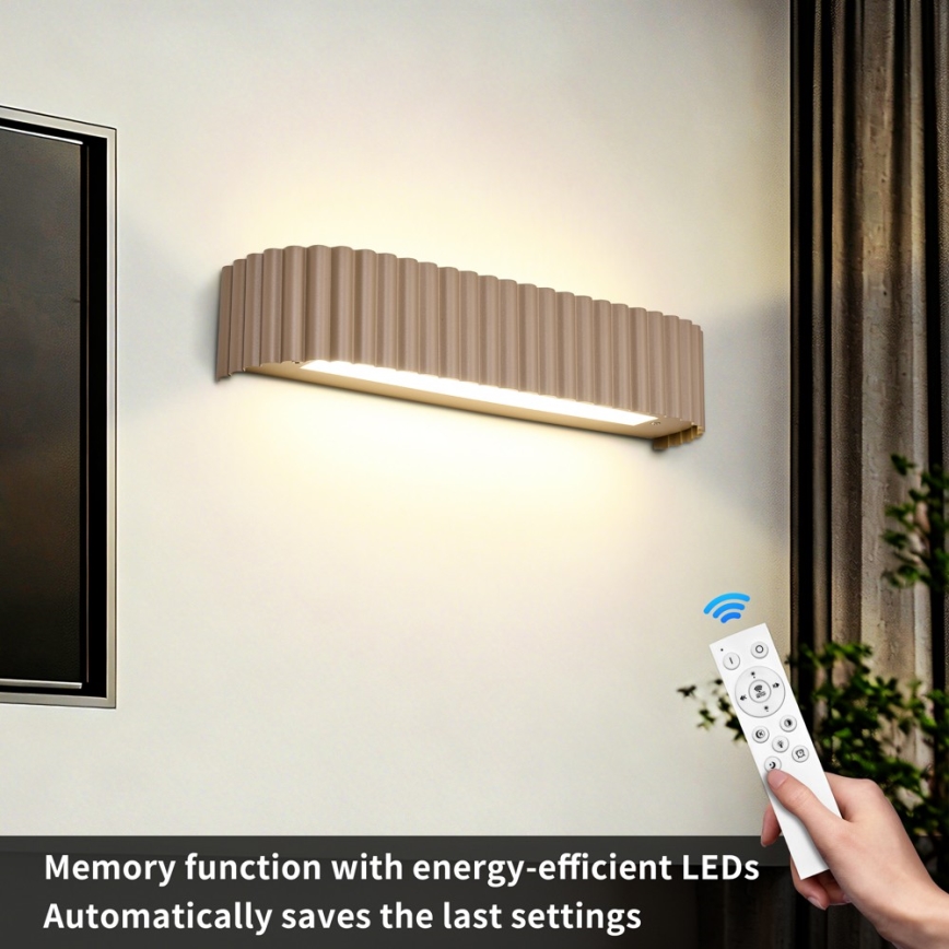 BRILAGI - LED hämardatav seinavalgusti FALCON MODERN LED/14W/230V 3000-6000K 40 cm beež + kaugjuhtimispult