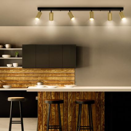 Brilagi - LED-hämardatav suunavalgusti SELE GOLDEN 6xGU10/6,5W/230V 2700-6500K must/kuldne