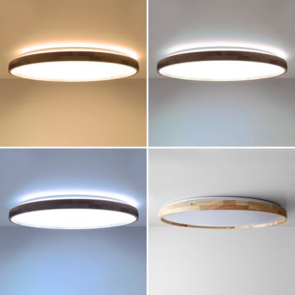 Brilagi - LED hämardatav laelamp ALSON LED/72W/230V 3000-6500K tamm, läbimõõt 78 cm + kaugjuhtimispult