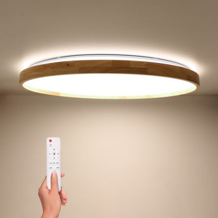 Brilagi - LED hämardatav laelamp ALSON LED/72W/230V 3000-6500K tamm, läbimõõt 78 cm + kaugjuhtimispult