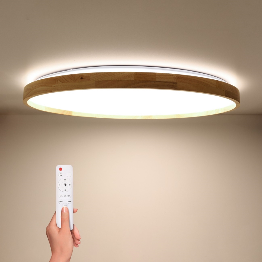Brilagi - LED hämardatav laelamp ALSON LED/72W/230V 3000-6500K tamm, läbimõõt 78 cm + kaugjuhtimispult