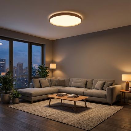 Brilagi - LED hämardatav laelamp ALSON LED/72W/230V 3000-6500K tamm, läbimõõt 78 cm + kaugjuhtimispult