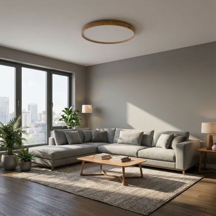 Brilagi - LED hämardatav laelamp ALSON LED/72W/230V 3000-6500K tamm, läbimõõt 78 cm + kaugjuhtimispult