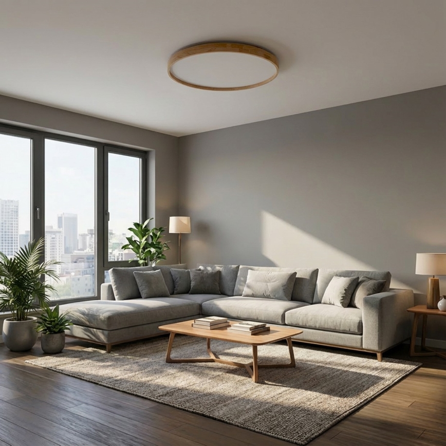 Brilagi - LED hämardatav laelamp ALSON LED/72W/230V 3000-6500K tamm, läbimõõt 78 cm + kaugjuhtimispult
