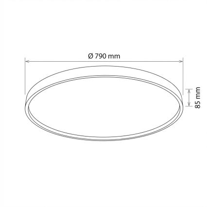 Brilagi - LED hämardatav laelamp ALSON LED/72W/230V 3000-6500K tamm, läbimõõt 78 cm + kaugjuhtimispult
