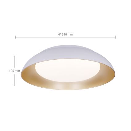 Brilagi - Hämardatav LED-laelamp ALVA LED/48W/230V 3000-6500K Ø 51 cm valge + kaugjuhtimispult
