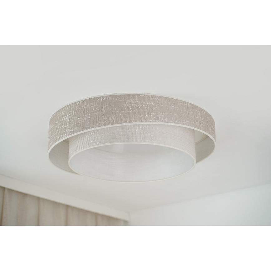 Brilagi - LED-hämardatav laelamp DOVER SHINE LED/24W/230V, läbimõõt 60 cm, 3000/4000/6500K, hall/kreemjas + kaugjuhtimispult