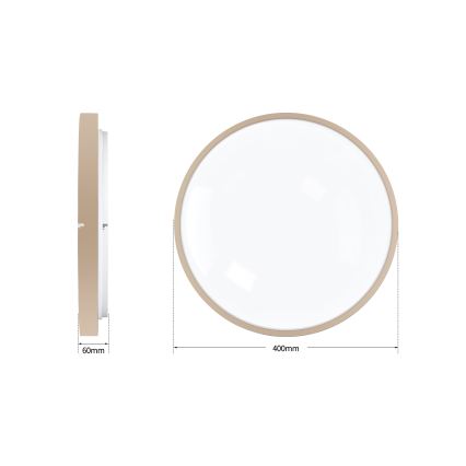 Brilagi - LED-hämardatav laevalgusti GLASS POOL DOUBLE LED/48W/230V 3000-6000K 40 cm beež + kaugjuhtimispult