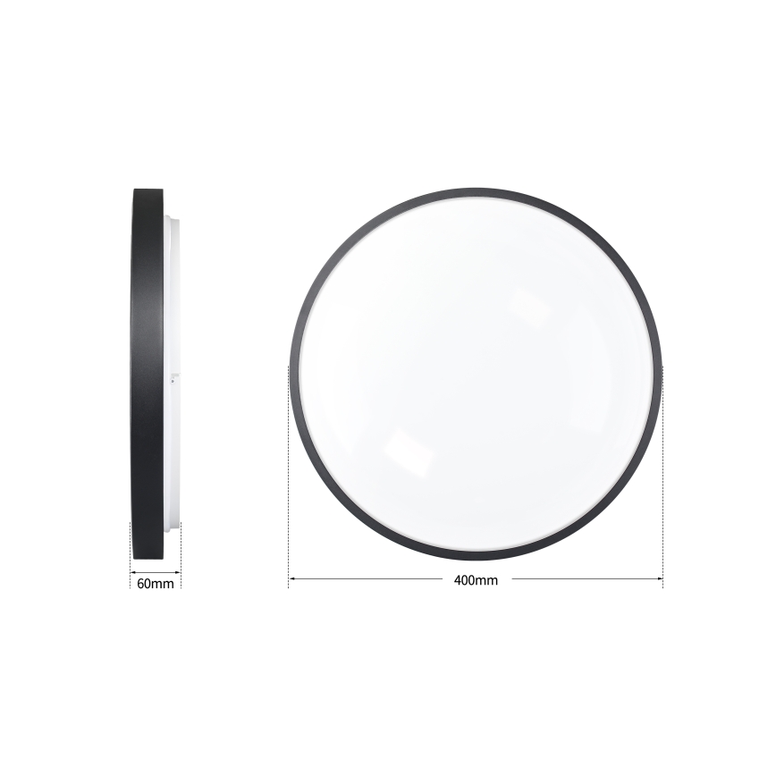 Brilagi - LED hämardatav laelamp GLASS POOL DOUBLE LED/48W/230V 3000-6000K 40 cm must + kaugjuhtimispult