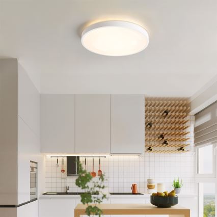 Brilagi - hämardatav LED-laelamp GLASS POOL DOUBLE LED/48W/230V 3000-6000K 40 cm valge + kaugjuhtimispult