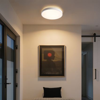 Brilagi - hämardatav LED-laelamp GLASS POOL DOUBLE LED/48W/230V 3000-6000K 40 cm valge + kaugjuhtimispult