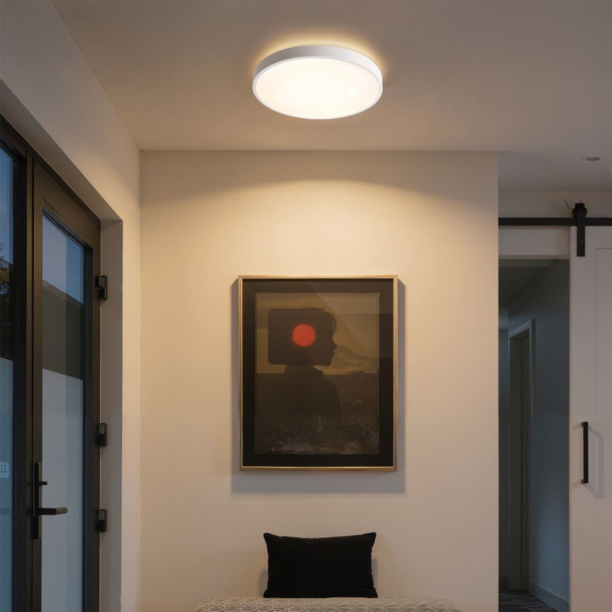 Brilagi - hämardatav LED-laelamp GLASS POOL DOUBLE LED/48W/230V 3000-6000K 40 cm valge + kaugjuhtimispult