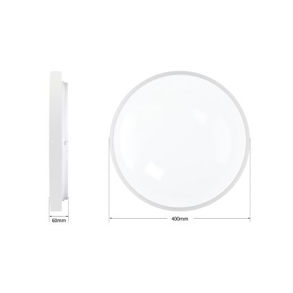 Brilagi - hämardatav LED-laelamp GLASS POOL DOUBLE LED/48W/230V 3000-6000K 40 cm valge + kaugjuhtimispult