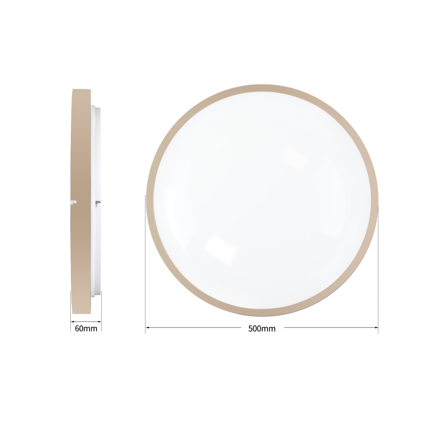 Brilagi - LED-hämardatav laevalgusti GLASS POOL DOUBLE LED/60W/230V 3000-6000K 50 cm beež + kaugjuhtimispult