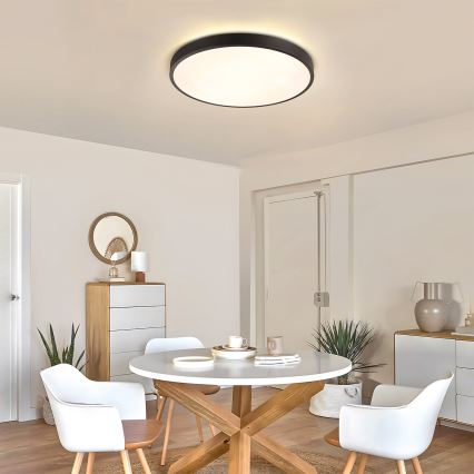 Brilagi - LED hämardatav laelamp GLASS POOL DOUBLE LED/60W/230V 3000-6000K 50 cm must + kaugjuhtimispult