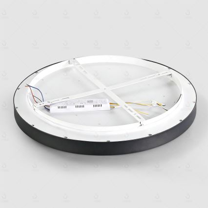 Brilagi - LED hämardatav laelamp GLASS POOL DOUBLE LED/60W/230V 3000-6000K 50 cm must + kaugjuhtimispult