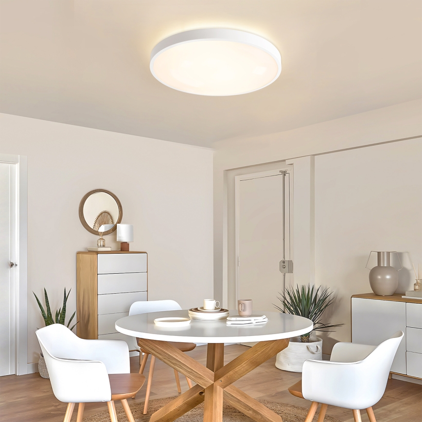 Brilagi - LED hämardatav laelamp GLASS POOL DOUBLE LED/60W/230V 3000-6000K 50 cm valge + kaugjuhtimispult