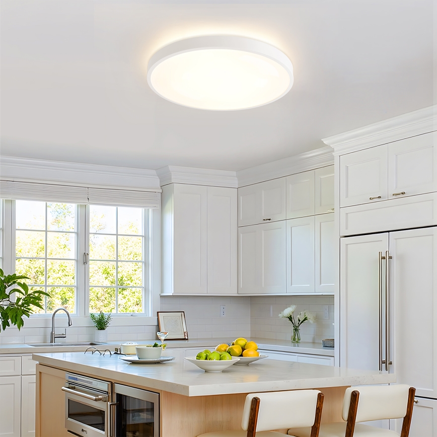 Brilagi - LED hämardatav laelamp GLASS POOL DOUBLE LED/60W/230V 3000-6000K 50 cm valge + kaugjuhtimispult