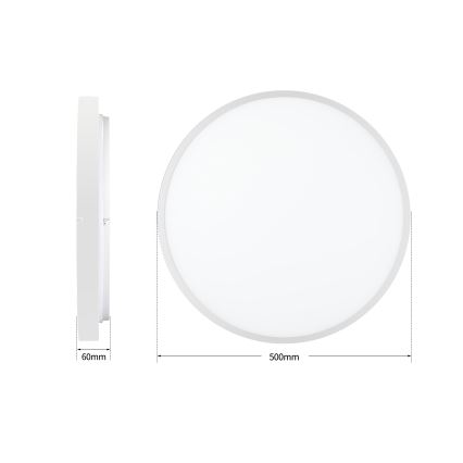 Brilagi - LED hämardatav laelamp GLASS POOL DOUBLE LED/60W/230V 3000-6000K 50 cm valge + kaugjuhtimispult